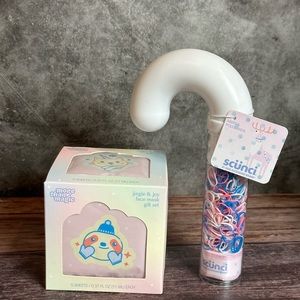 Scunci Hair Accessories Candy Cane Polybands Hair Elastics - 500pcs & Face Masks